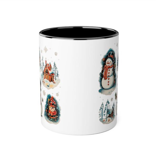 Vintage Christmas Accent Mugs, 11oz - Image 5