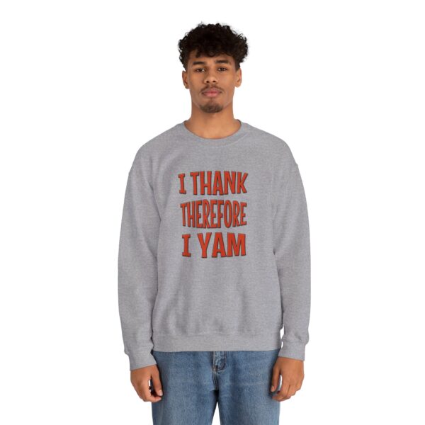 I Thank Therefore I Yam Thanksgiving Unisex Heavy Blend™ Crewneck Sweatshirt - Image 16