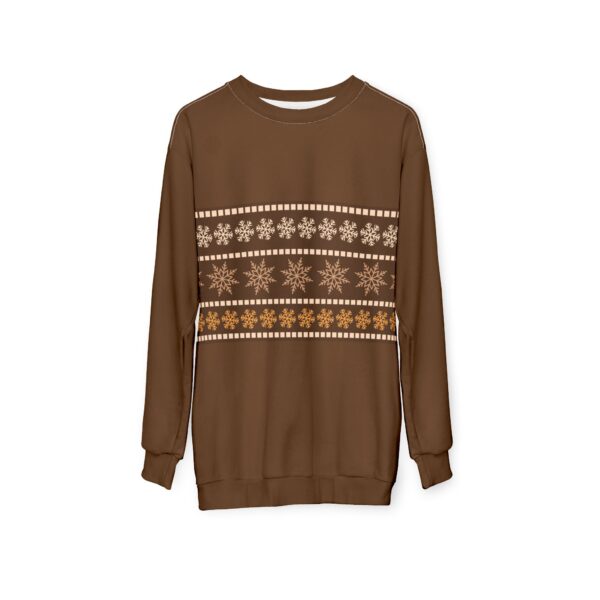 Brown Unisex Christmas Style Sweatshirt (AOP) - Image 5