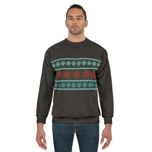 Dark Gray Unisex Christmas Style Sweatshirt (AOP)