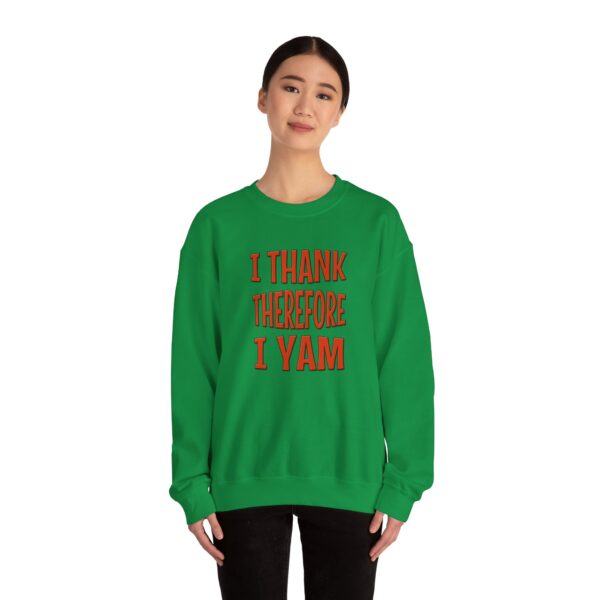 I Thank Therefore I Yam Thanksgiving Unisex Heavy Blend™ Crewneck Sweatshirt - Image 27