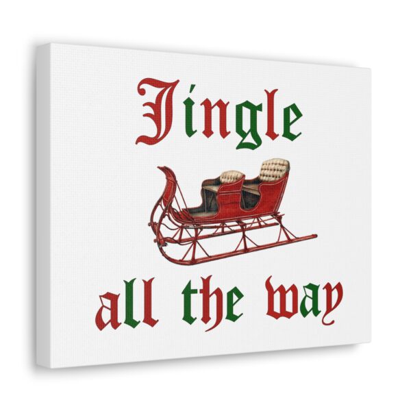 Jingle all the Way Vintage Christmas Sleigh Canvas Gallery Wraps - Image 6