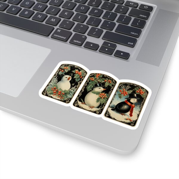 Vintage Christmas Penguins Kiss-Cut Sticker - Image 20