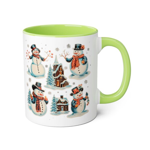 Vintage Christmas Accent Mugs, 11oz