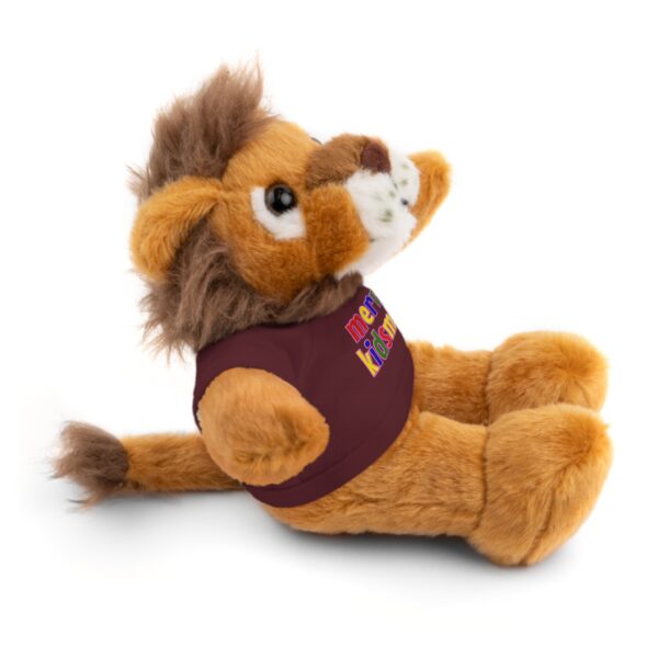 Merry Kidsmas Lion Stuffed Animal with Tee - Image 4