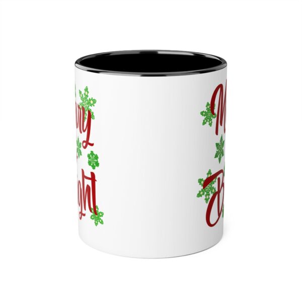 Merry & Bright Christmas Accent Mugs, 11oz - Image 6