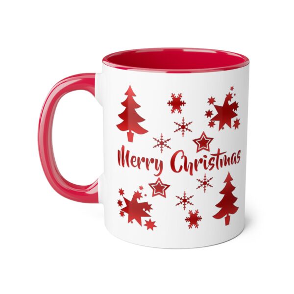 Merry Christmas Accent Mugs, 11oz