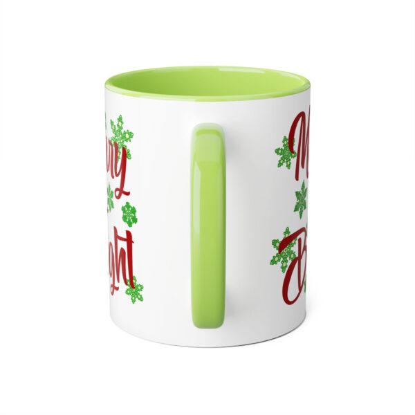 Merry & Bright Christmas Accent Mugs, 11oz - Image 4