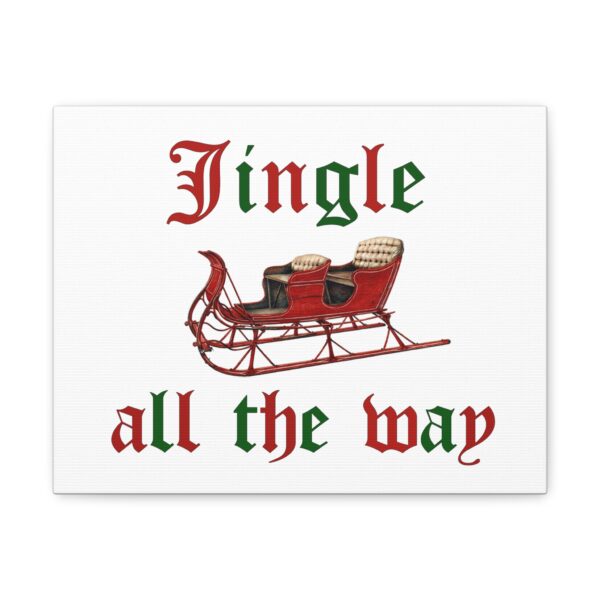 Jingle all the Way Vintage Christmas Sleigh Canvas Gallery Wraps - Image 5