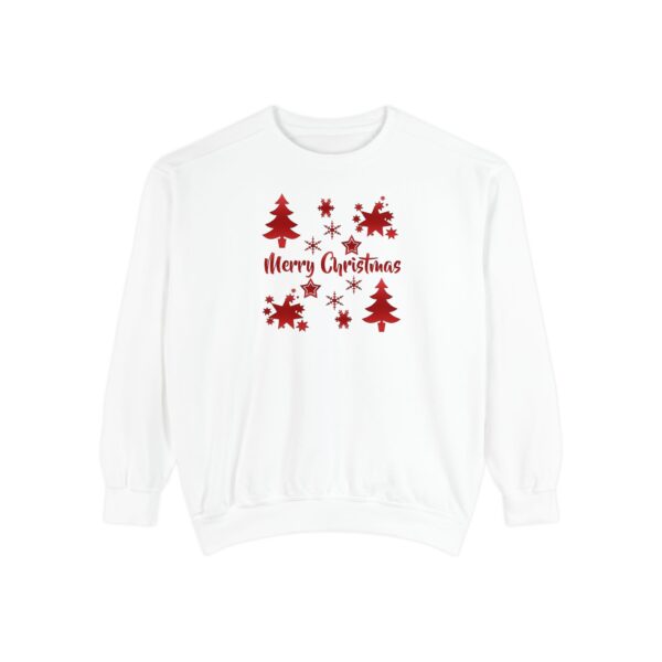 Merry Christmas Unisex Garment-Dyed Sweatshirt - Image 2