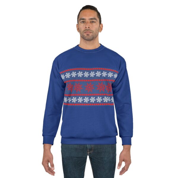 Dark Blue Unisex Christmas Style Sweatshirt (AOP)