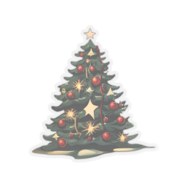 Retro Christmas Tree Kiss-Cut Sticker - Image 16