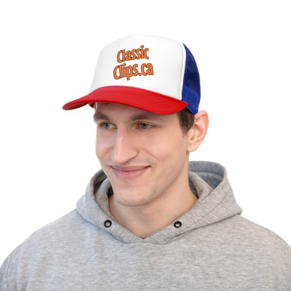 Classic Clips Brand Trucker Cap with Logo on Front - Image 10