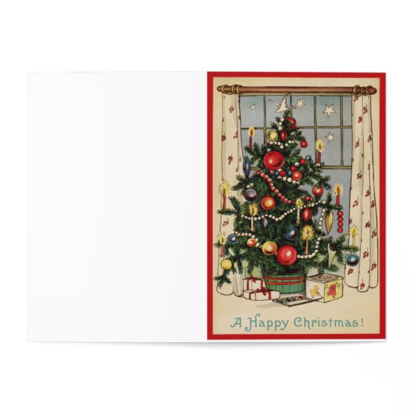 Retro Christmas Tree Greeting Cards (7 pcs) - Image 3