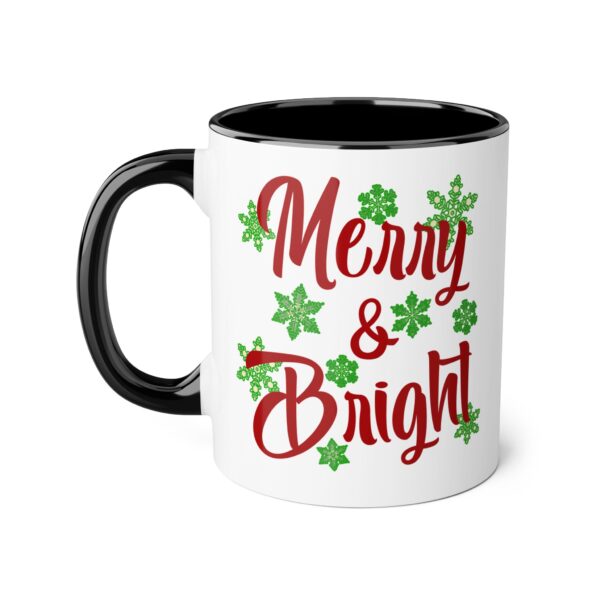 Merry & Bright Christmas Accent Mugs, 11oz - Image 7