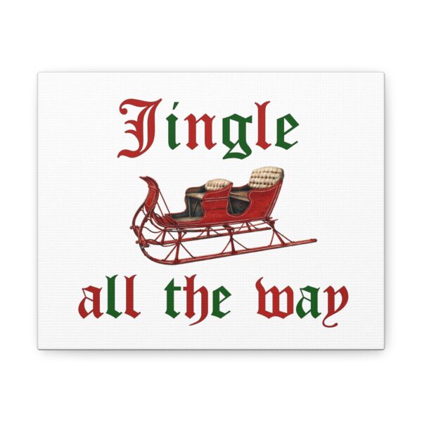 Jingle all the Way Vintage Christmas Sleigh Canvas Gallery Wraps - Image 2