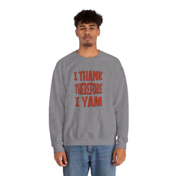 I Thank Therefore I Yam Thanksgiving Unisex Heavy Blend™ Crewneck Sweatshirt - Image 22