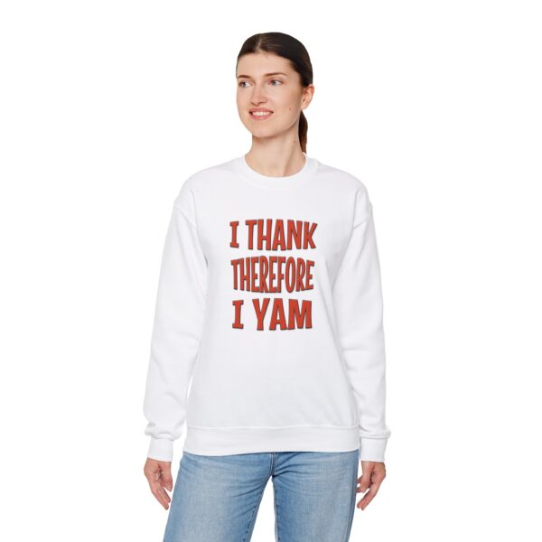 I Thank Therefore I Yam Thanksgiving Unisex Heavy Blend™ Crewneck Sweatshirt