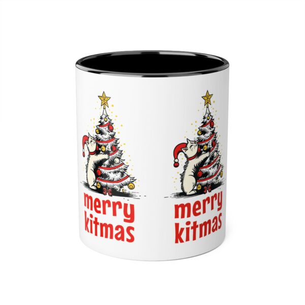 Merry Kitmas Accent Mugs, 11oz - Image 6