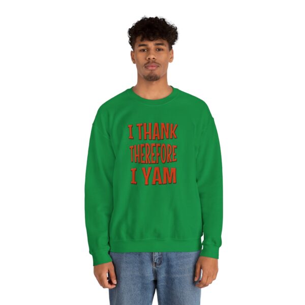 I Thank Therefore I Yam Thanksgiving Unisex Heavy Blend™ Crewneck Sweatshirt - Image 28