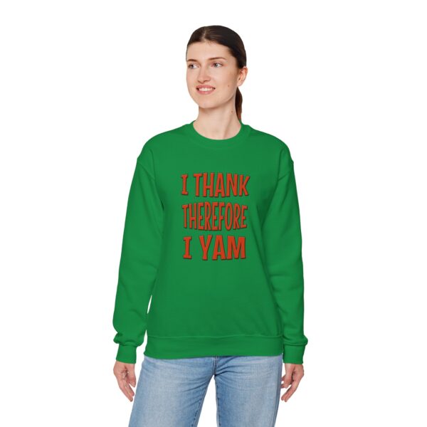 I Thank Therefore I Yam Thanksgiving Unisex Heavy Blend™ Crewneck Sweatshirt - Image 29