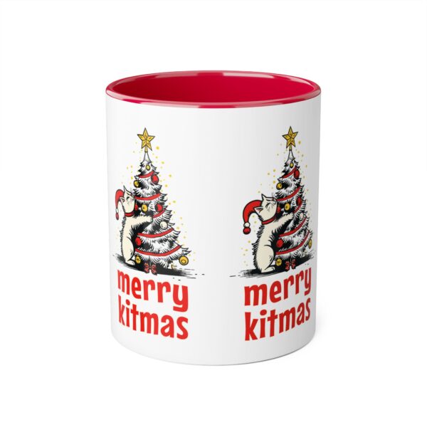 Merry Kitmas Accent Mugs, 11oz - Image 2