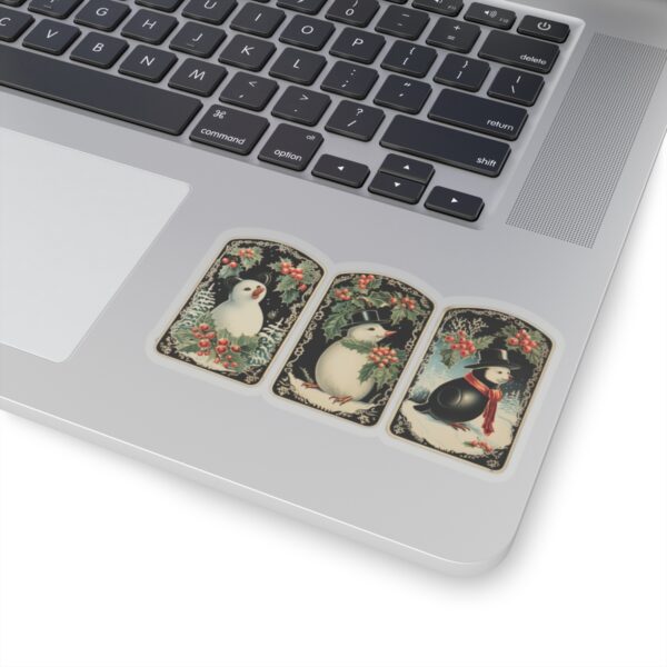 Vintage Christmas Penguins Kiss-Cut Sticker - Image 17