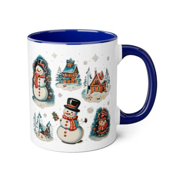 Vintage Christmas Accent Mugs, 11oz