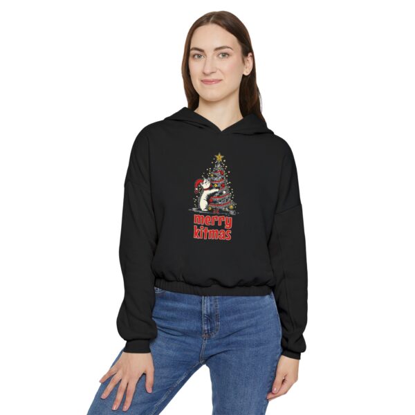 Merry Kitmas Women's Cinched Bottom Hoodie