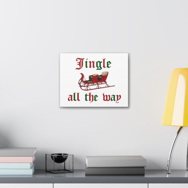 Jingle all the Way Vintage Christmas Sleigh Canvas Gallery Wraps - Image 8