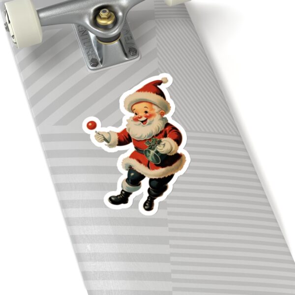 Vintage Santa Christmas Kiss-Cut Sticker - Image 2