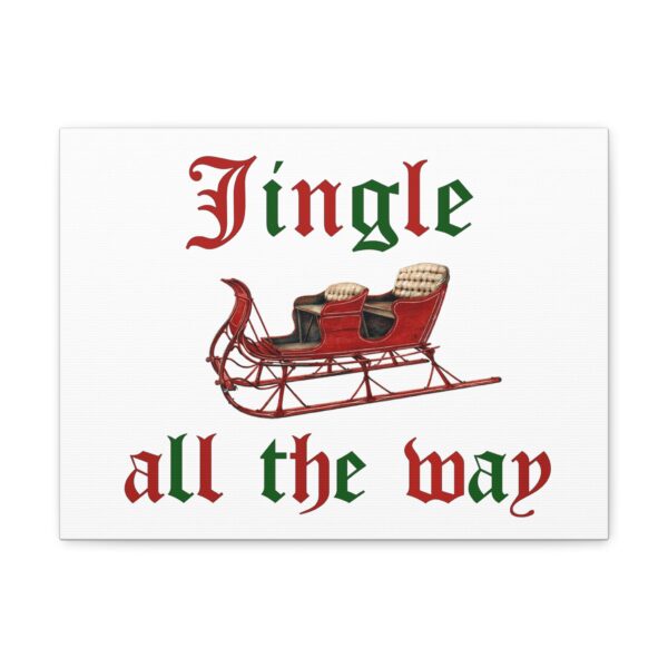 Jingle all the Way Vintage Christmas Sleigh Canvas Gallery Wraps - Image 9