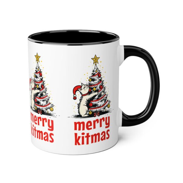 Merry Kitmas Accent Mugs, 11oz - Image 5