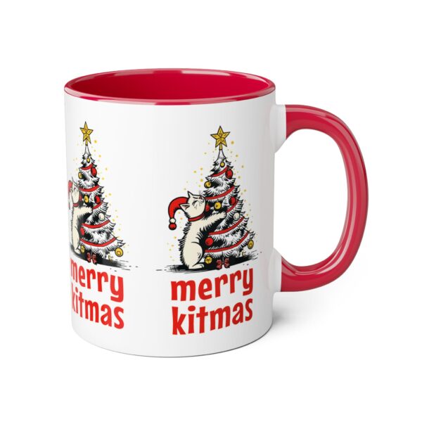 Merry Kitmas Accent Mugs, 11oz