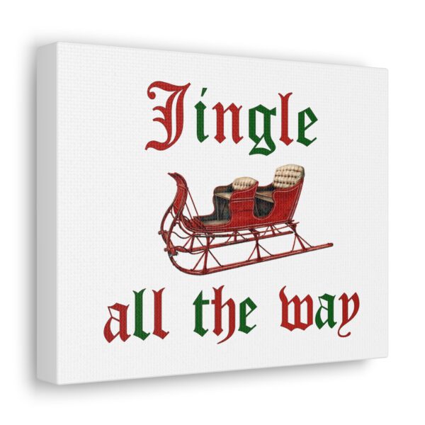 Jingle all the Way Vintage Christmas Sleigh Canvas Gallery Wraps