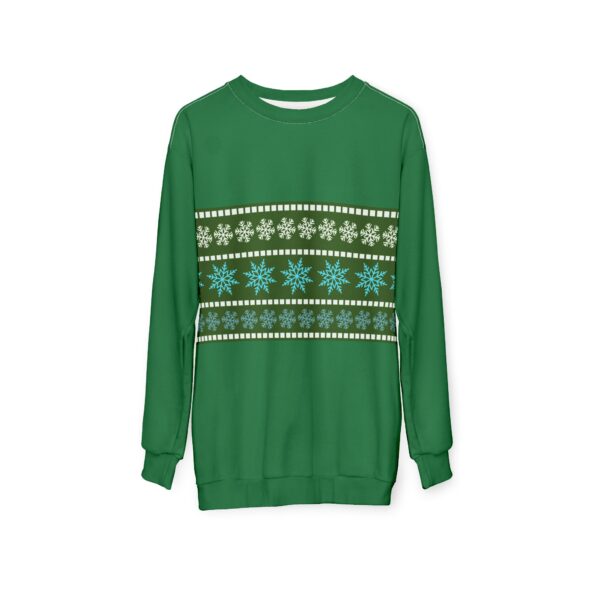 Light Green Unisex Christmas Style Sweatshirt (AOP) - Image 5