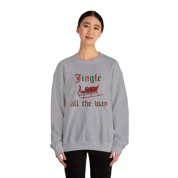 Jingle all the Way Vintage Christmas Unisex Heavy Blend™ Crewneck Sweatshirt - Image 4