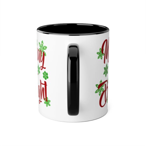 Merry & Bright Christmas Accent Mugs, 11oz - Image 8