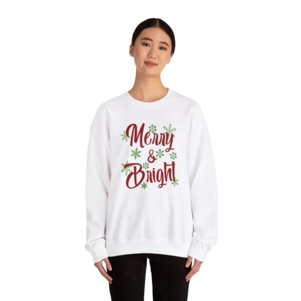 Merry & Bright Christmas Unisex Heavy Blend™ Crewneck Sweatshirt - Image 4