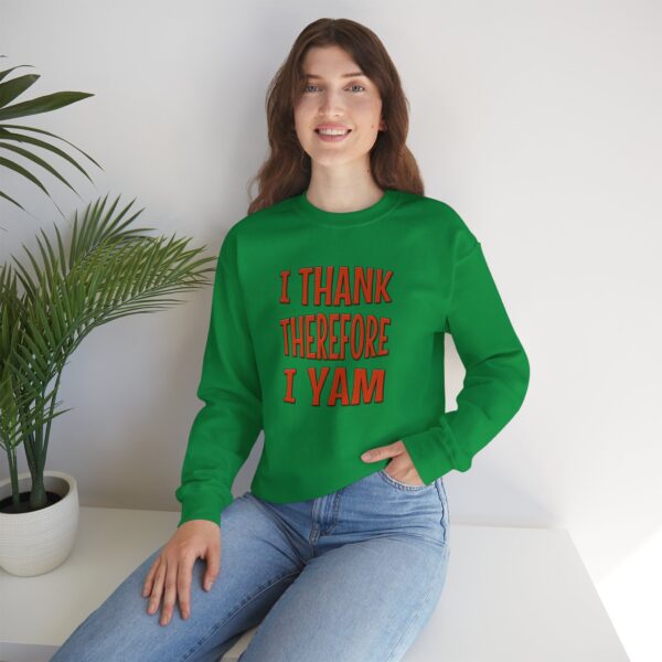 I Thank Therefore I Yam Thanksgiving Unisex Heavy Blend™ Crewneck Sweatshirt - Image 30