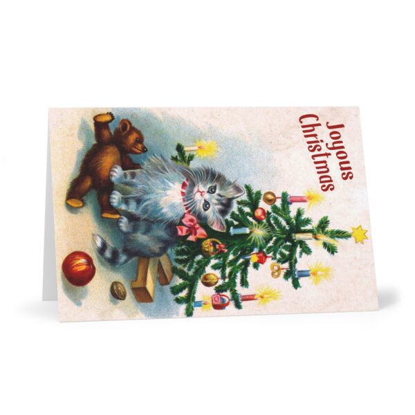 Retro Joyous Christmas Greeting Cards (7 pcs) - Image 4