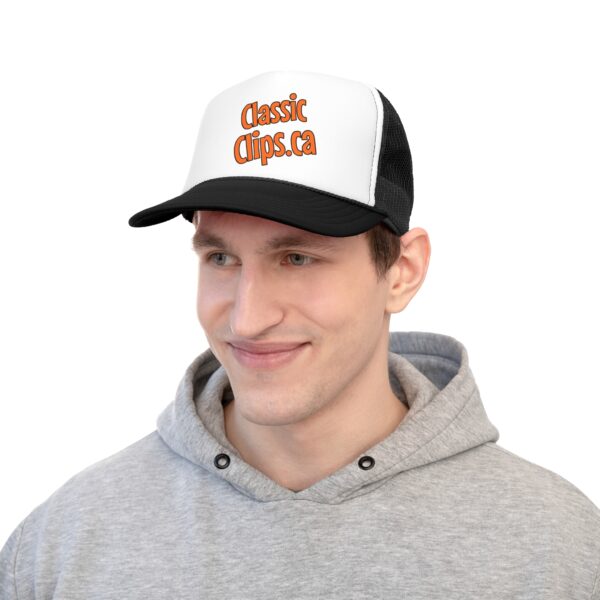 Classic Clips Brand Trucker Cap with Logo on Front - Image 5