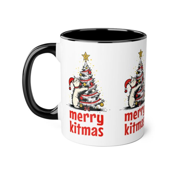 Merry Kitmas Accent Mugs, 11oz - Image 7