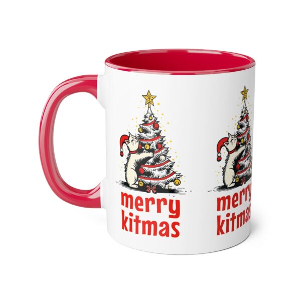 Merry Kitmas Accent Mugs, 11oz - Image 3