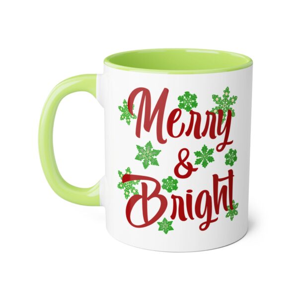 Merry & Bright Christmas Accent Mugs, 11oz - Image 3