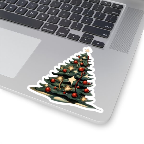 Retro Christmas Tree Kiss-Cut Sticker - Image 20