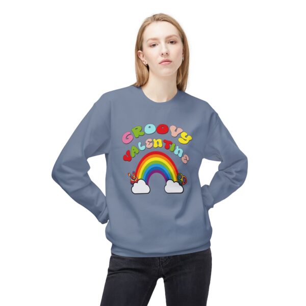 Groovy Valentine Unisex Midweight Softstyle Fleece Crewneck Sweatshirt