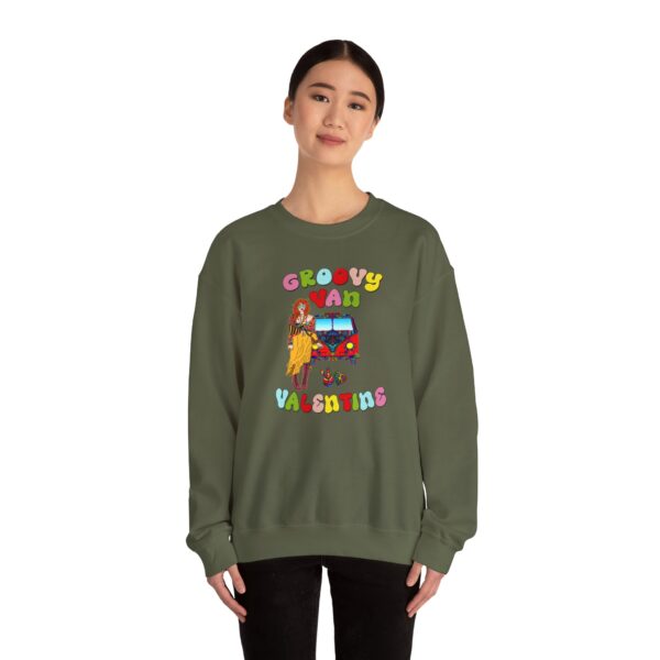 Groovy Van Valentine Unisex Heavy Blend™ Crewneck Sweatshirt - Image 25