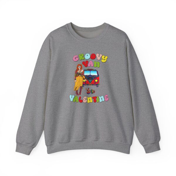 Groovy Van Valentine Unisex Heavy Blend™ Crewneck Sweatshirt - Image 30