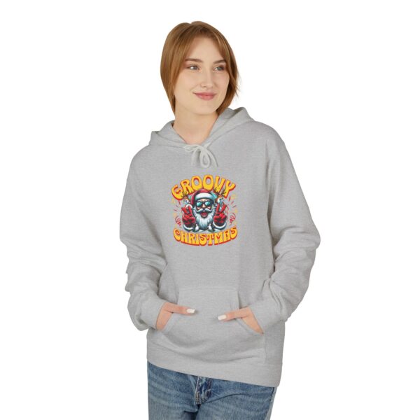 Retro Groovy Christmas Unisex Midweight Softstyle Fleece Hoodie - Image 17